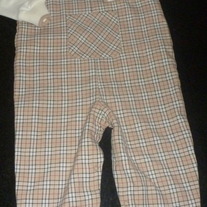 Creme/Brown/Red Romper with turtleneck-NEW-Starting Out Size 12 Months
