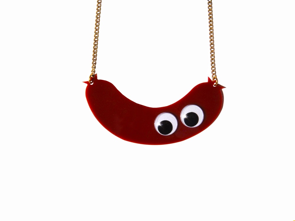 OH, TIGER! MEGASTORE OH, GOOGLY SAUSAGE! necklace Online Store