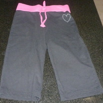 Black/Pink Gaucho Pants-Brooke and Lindsey Collection Size 8