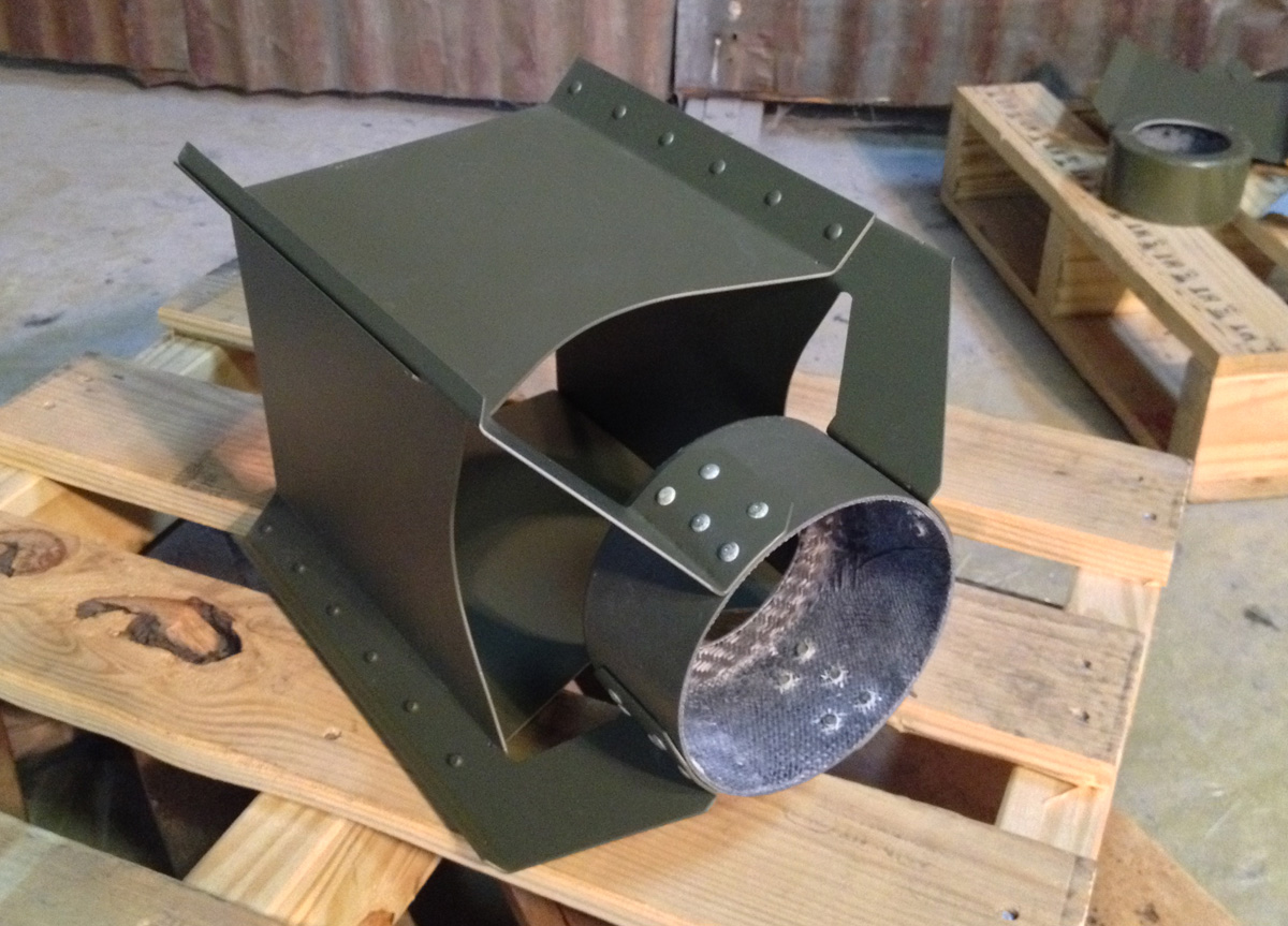 War Relic Replicas Fins (Box Type) Alum. Assembly fits 100 lb bomb