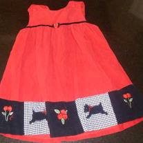 Red Corduroy Dress-Brand Unknown Size 4T