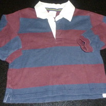 Navy/Burgundy Shirt with Collar-Baby Gap Size 2T