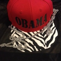 Basic Name Hat w/ Fabric on Brim &Chain Trim ONLY