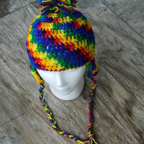 Rainbow Earflap Hat