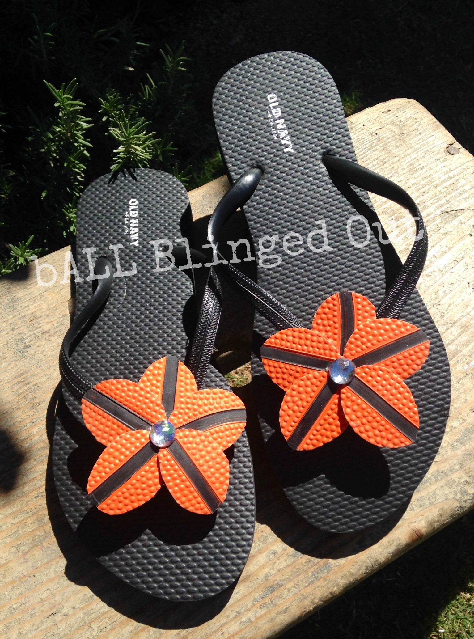 Blingy Basketball Flip Flops with SWAROVSKI Rhinestone on Storenvy