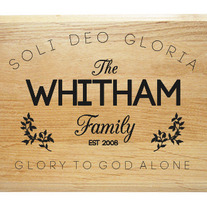 Soli Deo Gloria Family Name Plaque