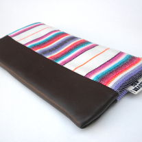 LEATHER + AGUAYO FABRIC CLUTCH