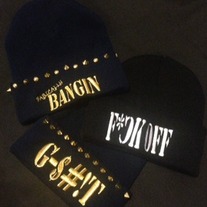 BANGIN Beanie(NON-Metallic Letters with Spikes)