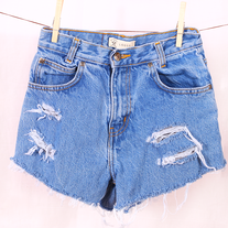 Denim high waist shorts