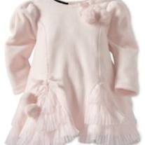 Biscotti By Kate Mack Velour Pink Dress
