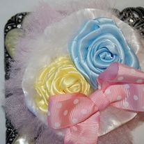 Big Fluffy Puffy fascinator inspired Hair Bow