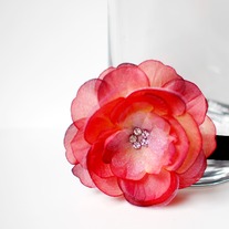 Coral flower on elastic headband