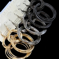 Double Hoop Interlock Earrings - Assorted