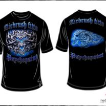 AA black t-shirt Spycho blue 2