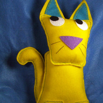 Felt Animal Decorative Pillow - Otto the Cat
