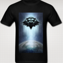 "ORBITAL STATION" T Shirt for Men (Black)
