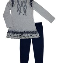 Biscotti By Kate Mack Navy Blue Tunic w/leggings