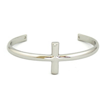 Silver Cross Bangle