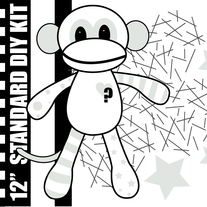 Random 12" DIY Kit Sock Monkey - Standard