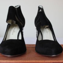 Bettye Muller Black Suede Pump