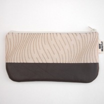 GOLDEN RIBBONS & LEATHER CLUTCH 