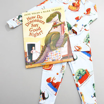 Books To Bed- How do Dinosaurs Say Good Night? PJ & book set