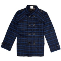 Fore! Axel & Hudson Boys School Boy Blue Plaid Peacoat