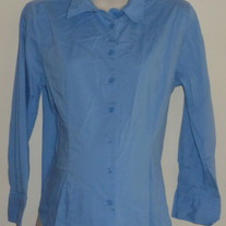 Blue Shirt with Buttons/Collar-New Additions Maternity Size Large