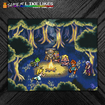 Chrono Trigger Camping 8x10 PRINT ONLY