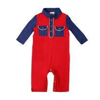 Fore Axel & Hudson Colorblock Romper, Red
