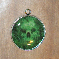 Distorted Skull Bezel Pendant
