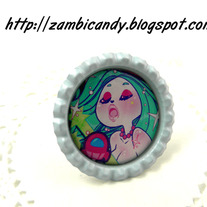 Adjustable green zambicandy design ring