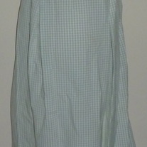 Green/White Gingham Long Dress-Due Date Size Large
