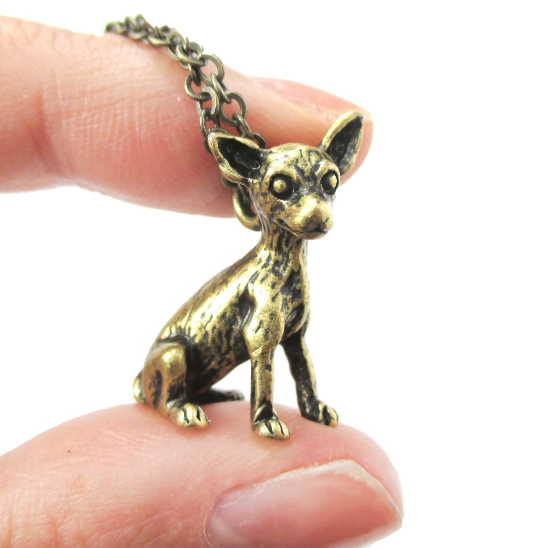 puppy necklace 3d realistic chihuahua animal charm breed inspired necklace in brass 183 dotoly puppy necklace 3d realistic chihuahua animal charm breed inspired necklace in brass 183 dotoly