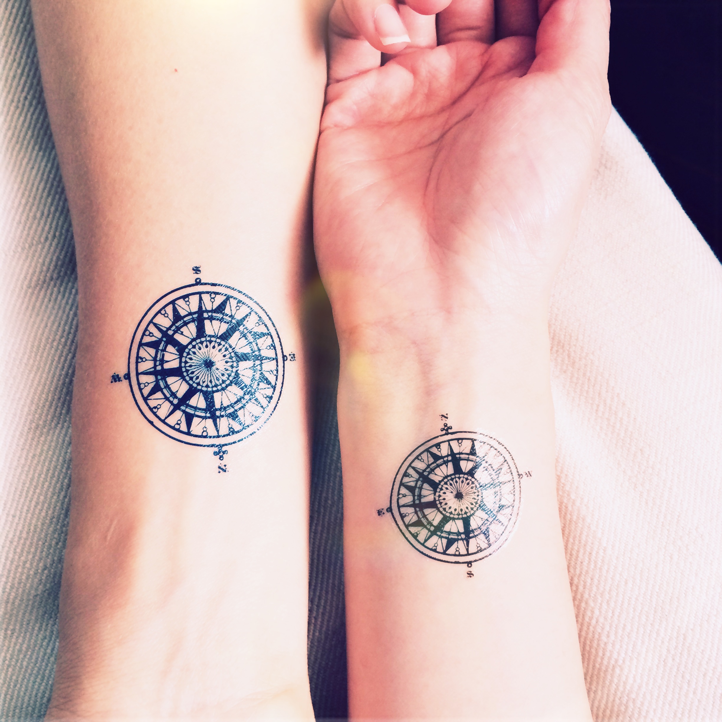 2pcs vintage compass tattoo travel inknart temporary 2pcs vintage compass tattoo travel inknart temporary