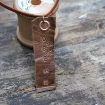 custom mantra leather necklace