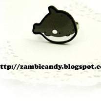 Adjustable 1 inch acrylic Orca ring