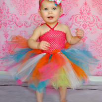 Birthday Tutu Dress Headband Set in Double Layer Super Full Fluff