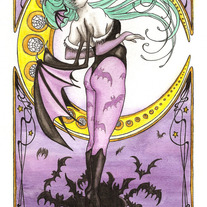 Arcade Nouveau #1 - Morrigan Aensland - Original Painting