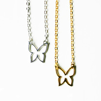 Mini Butterfly Charm Necklace