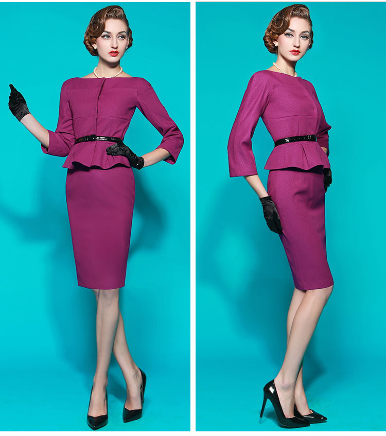 LongSleeve Peplum Skirt Suit on Storenvy