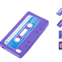Retro Classic Cassette Tape Silicone Rubber Case For iPhone 4/4S