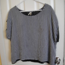 Myth Black/White Striped Shirt 2X