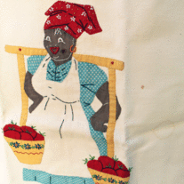 Applique dish towel - Mammy, Black Americana
