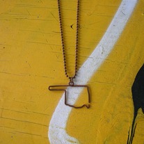Hammered Copper Oklahoma Neckace