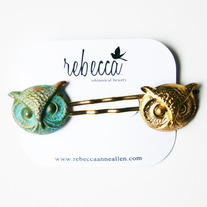 Owl Bobby Pins - Set of 2