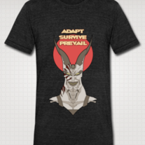 HORNED: ADAPT SURVIVE PREVAIL American Apparel Tri Blend for Men (Black)