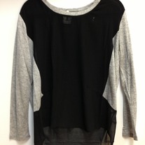 Black with Heather Gray sleeved shirt 