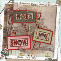 Holiday Splendor Punch Needle Ornaments -A Buttermilk Basin Design