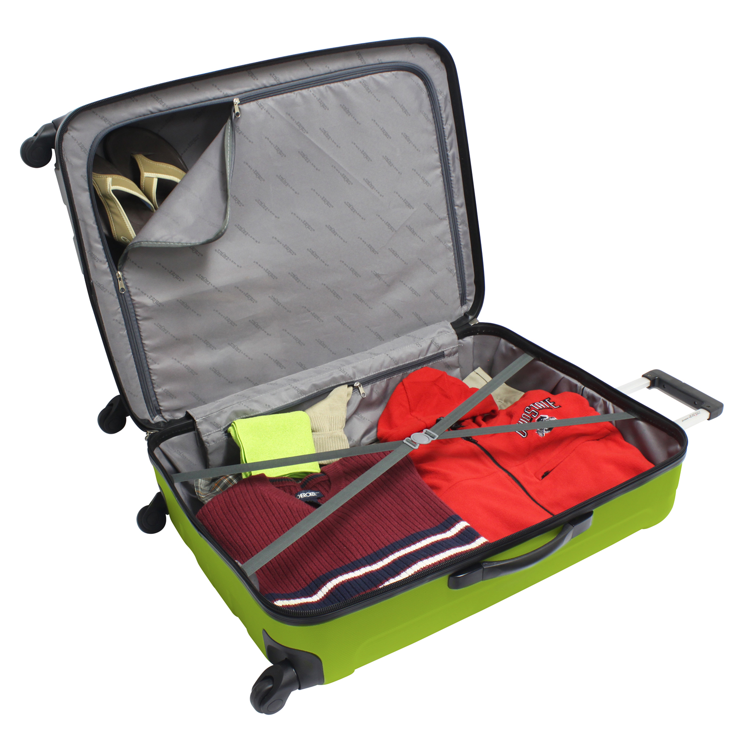Traveler’s Choice Lime Green Rome 3Piece Hardcase Hardside Lightweight